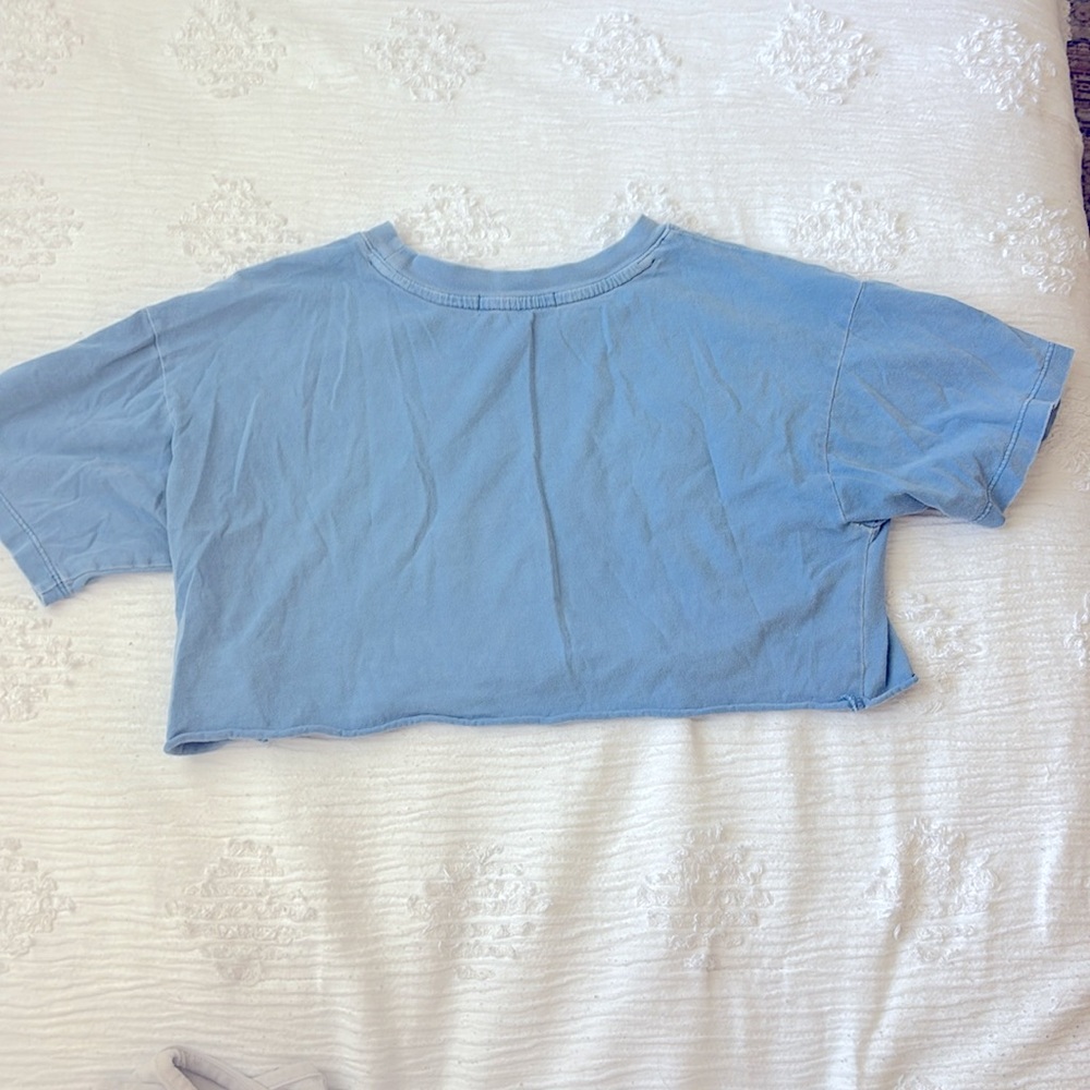 Forever 21 blue crop top size small - Picture 2 of 2